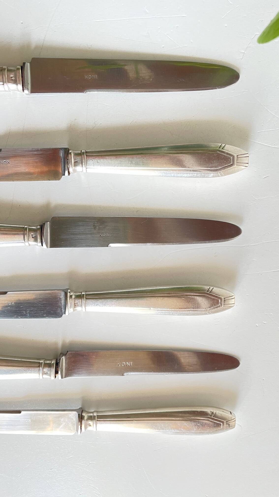 6 Art Deco Dessert Knives