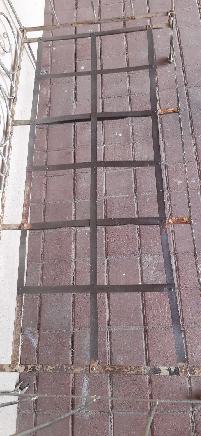 Old wrought iron bench