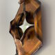 Brutalist mirror in copper foil vintage design of the 60s-70s