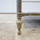 1970s french brass and white marble coffee table