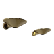 Pair of solid brass wall sconces, France, 1970.