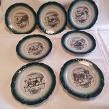 Dessert plates in Pexonne earthenware
