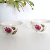 2-cup Gien opaque porcelain set, Chambord pattern