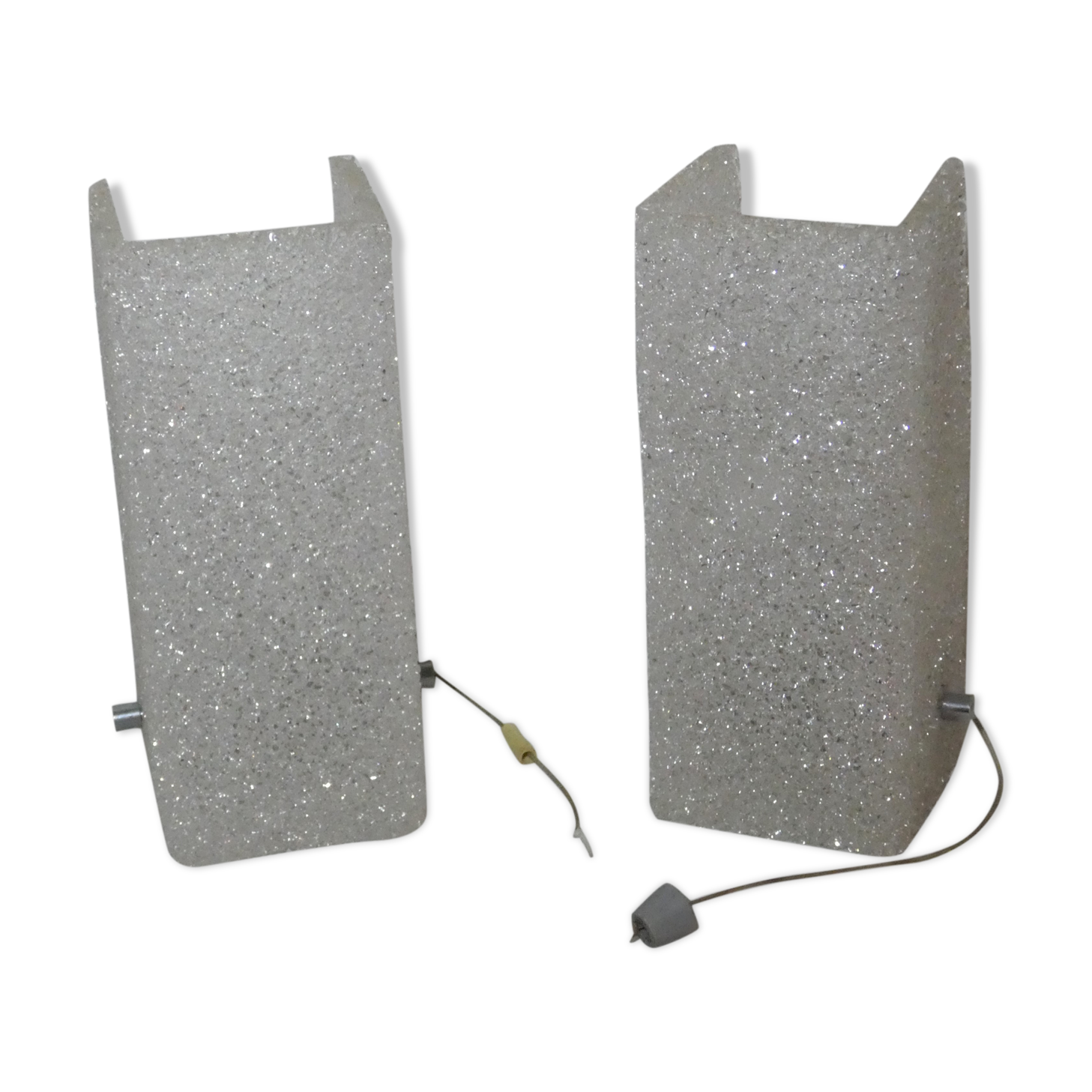 2 perspex wall sconces, 1970