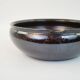 Ebony enameled ceramic fondue pot signed André Martin Vallauris 1950s