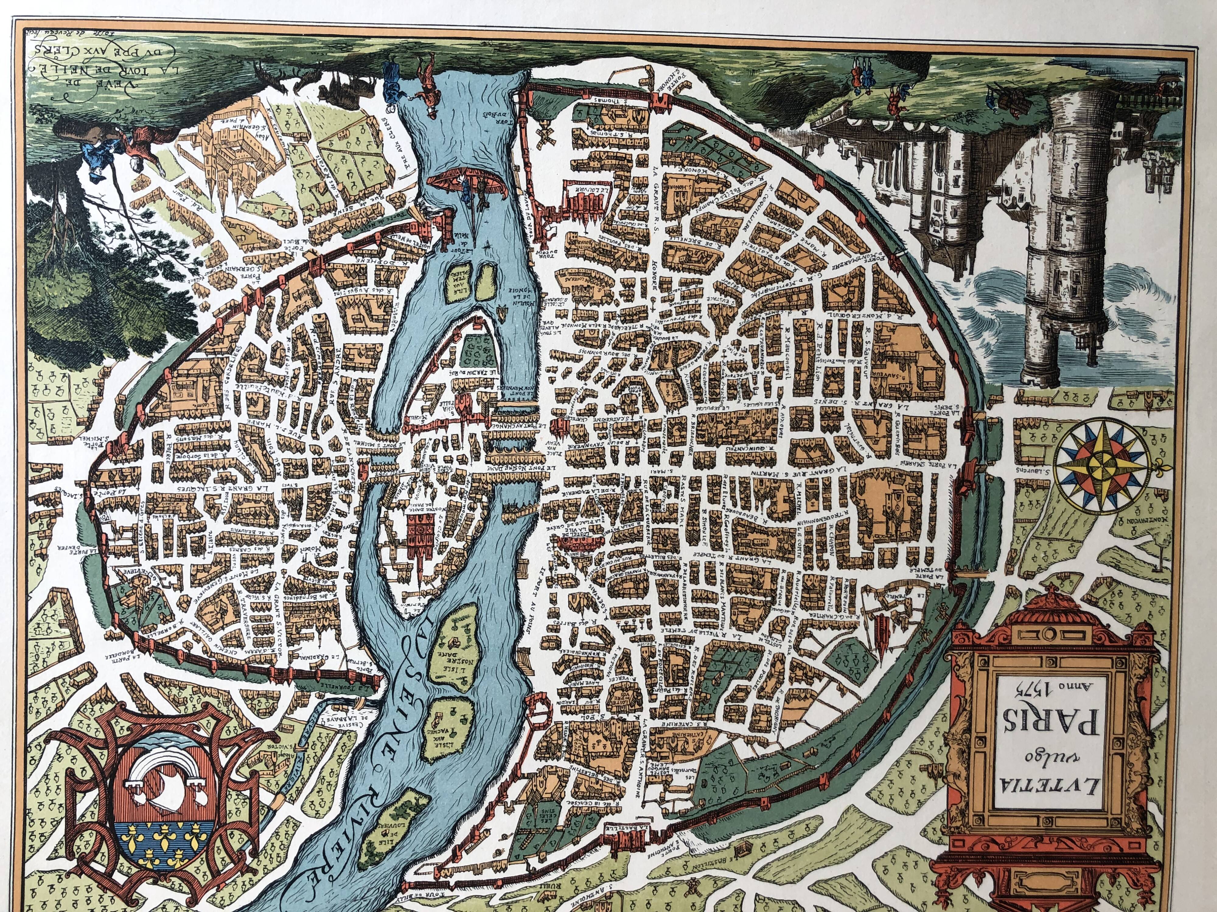 Ancient geography map of Paris