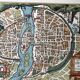 Carte géographie ancienne de Paris