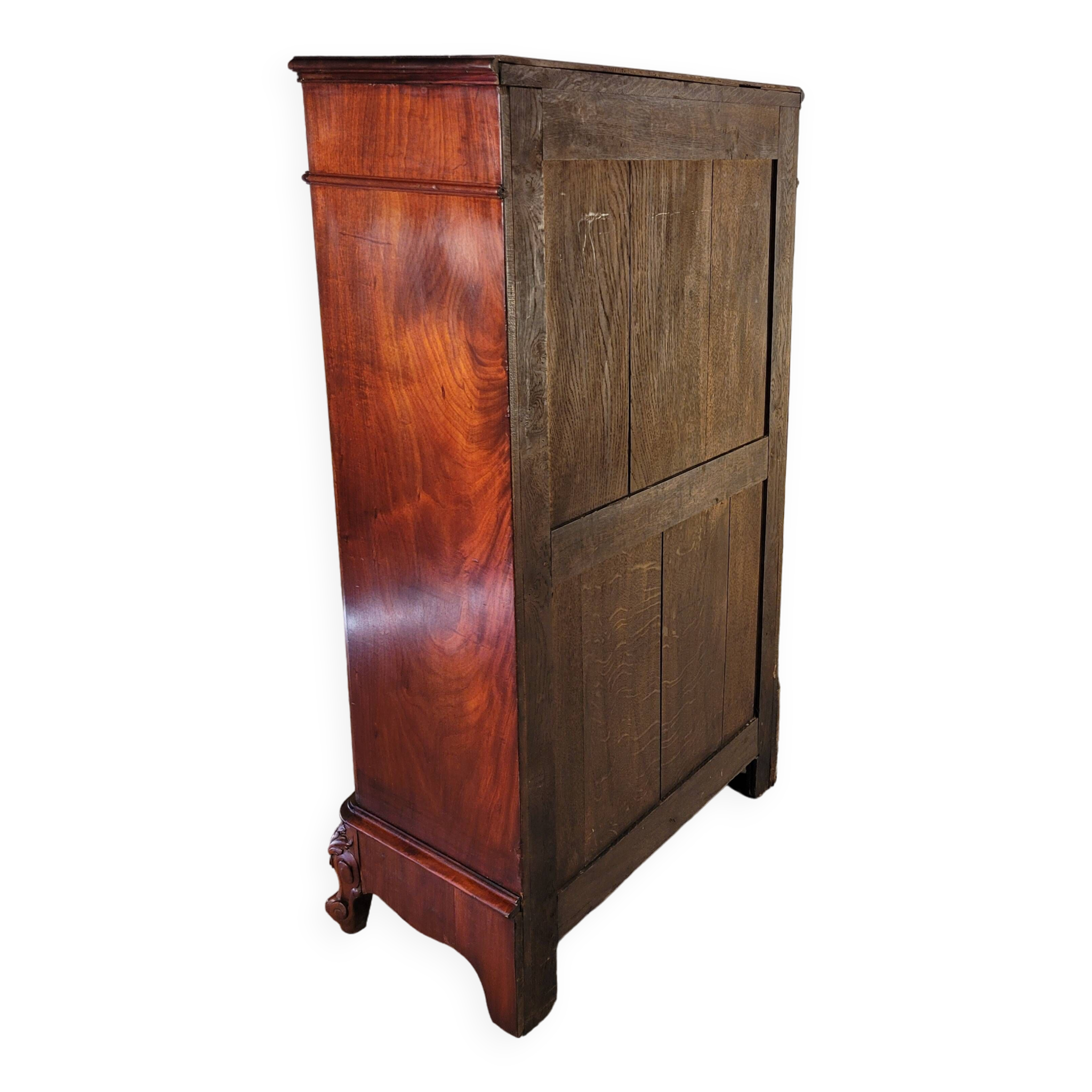Chiffonnier grande commode en acajou époque xixème