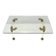 Mid-Century Lucite and Brass Italian Coffee Table with Snake Head Details