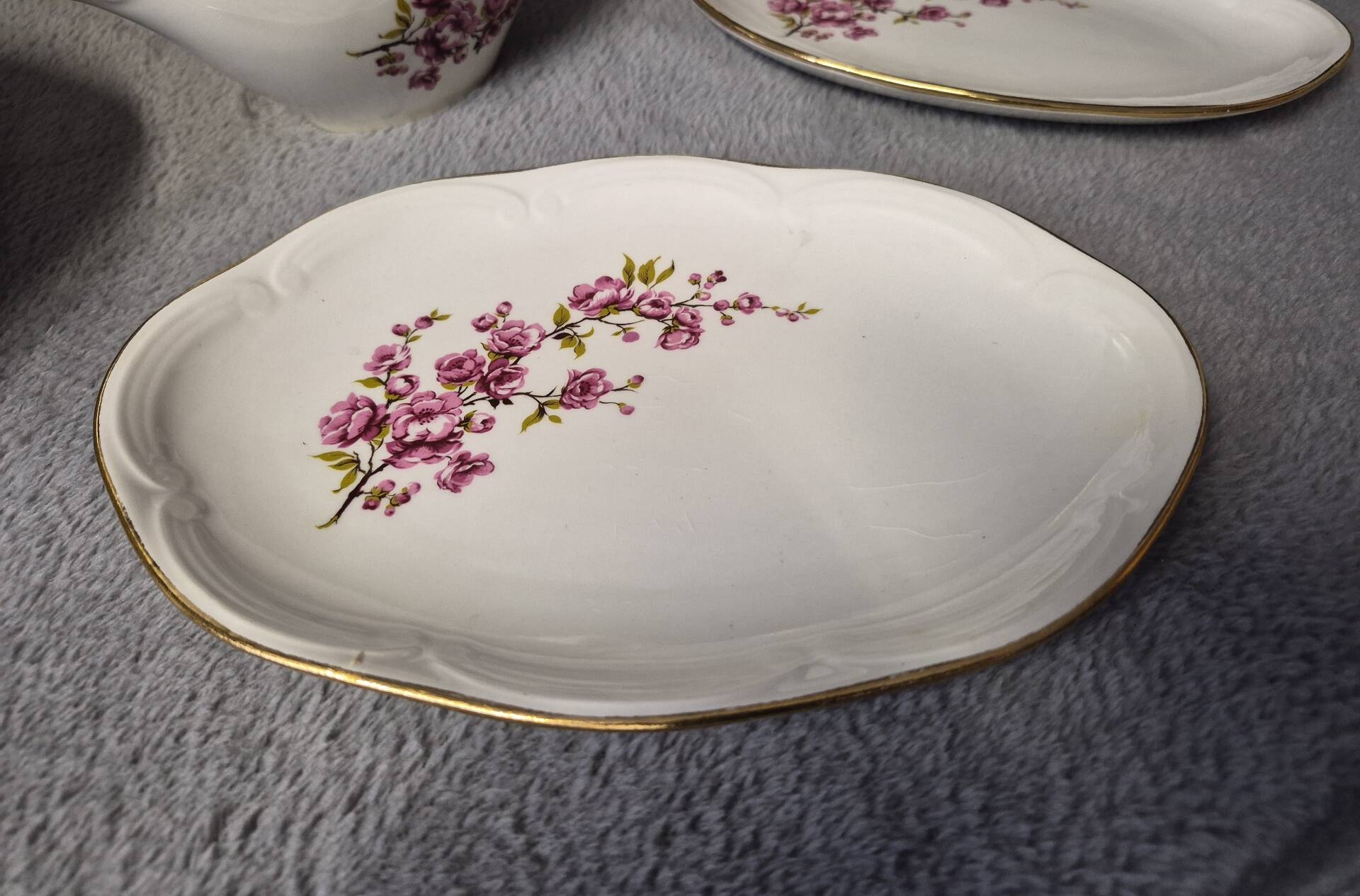 Gien France Peach Blossom dinnerware set