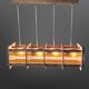 Handmade wooden and glass chandelier from the mid-century: Netherlands, 1960s.