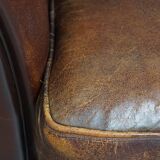 Sheepskin Leather Wingback Chair