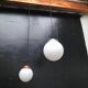 Opaline glass ball pendant lights