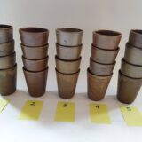 Digoin golden stoneware cups