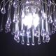 The Purple Crown, LArge Size Murano Chandelier Purple and Crystal Drops, 19