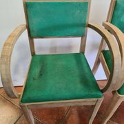 Paire de fauteuils bridges en hêtre