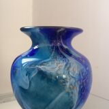 Vase Biot J M Operto verre multicouches vintage