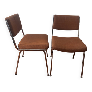 Paire de chaises vintage - marron clair