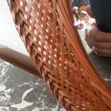 Oval rattan mirror - year 70