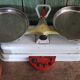 Small household scale with weight