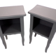 Pair of matte black revamped bedside