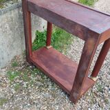 Console in old Empire style with a wooden frame and marble top.