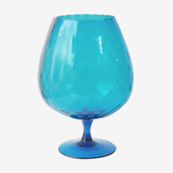 Vase italien verre bleu