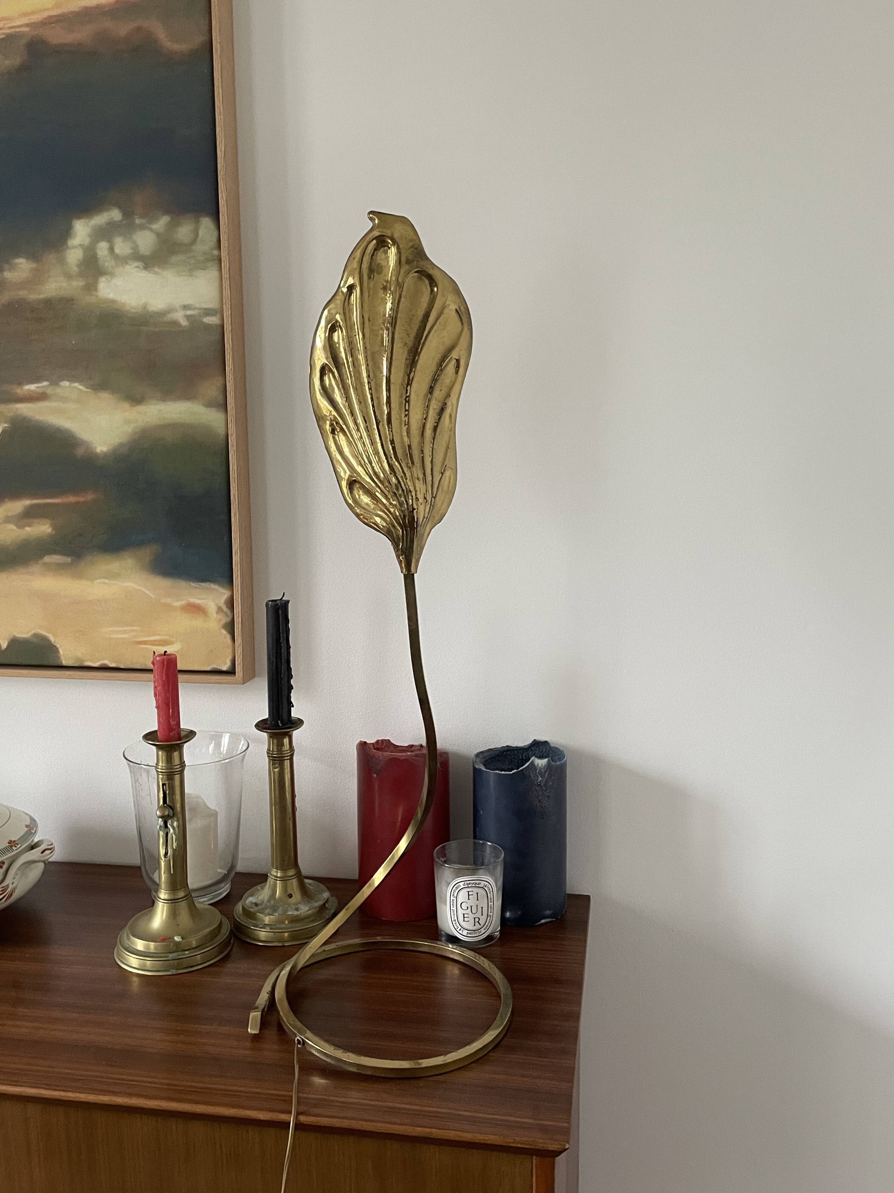 Designer brass lamp by Carlo Giorgi