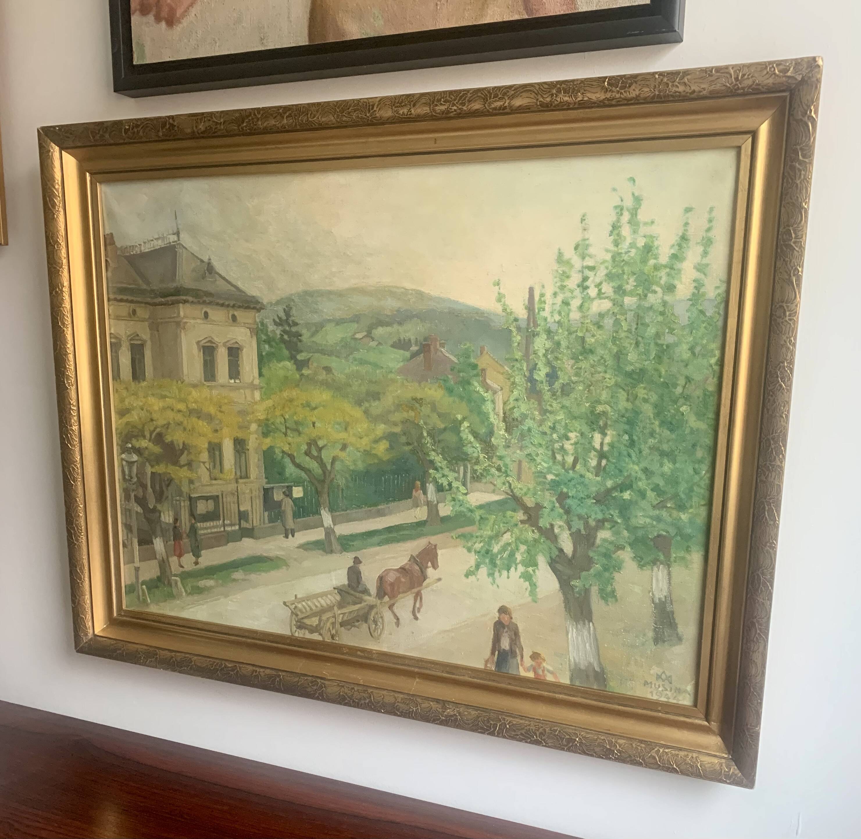 City view, oil on canvas, 1944