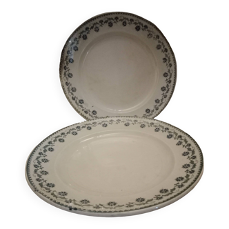 2 assiettes plates vintage Georgette.