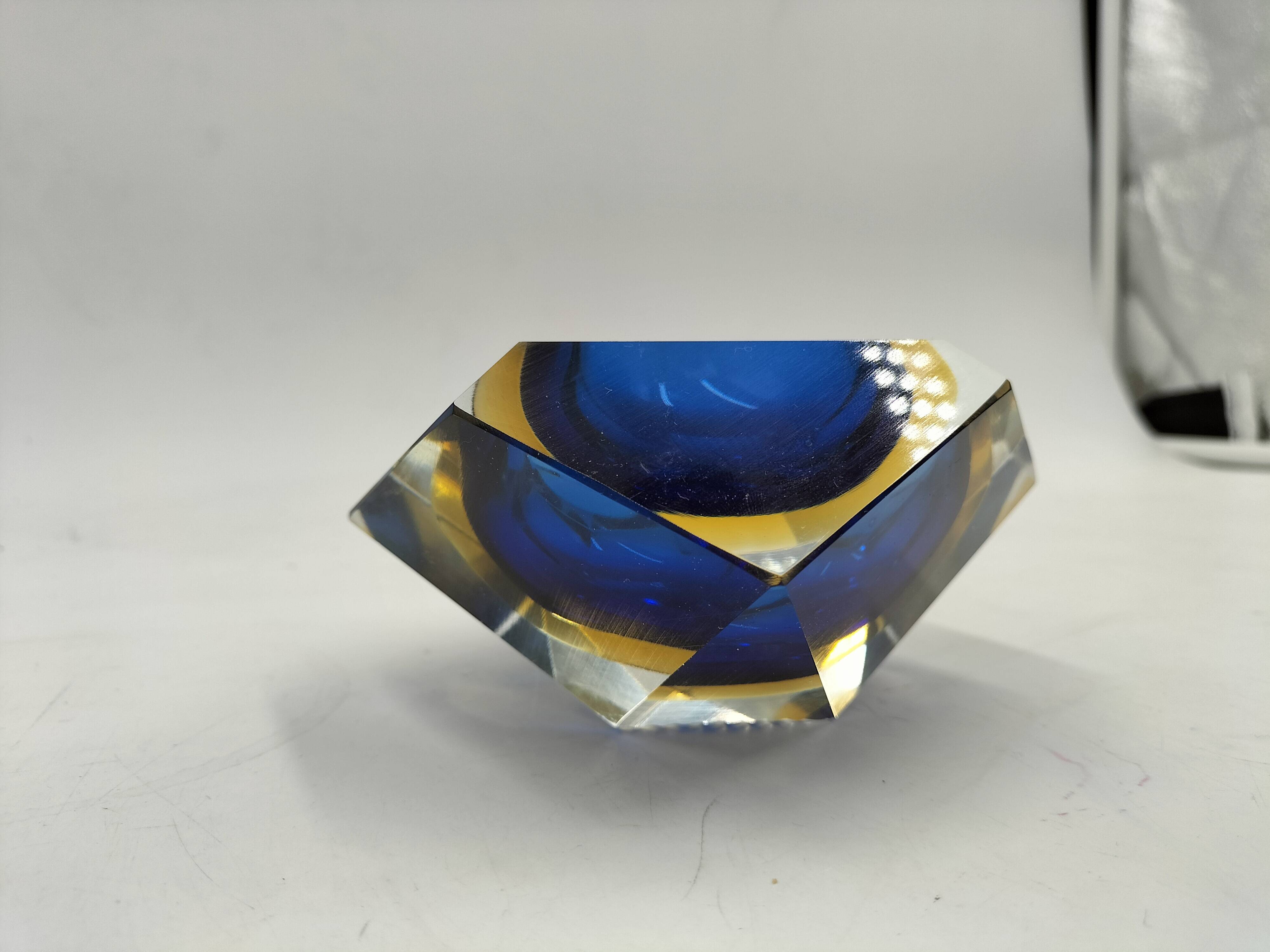 Cendrier sommerso en verre de murano