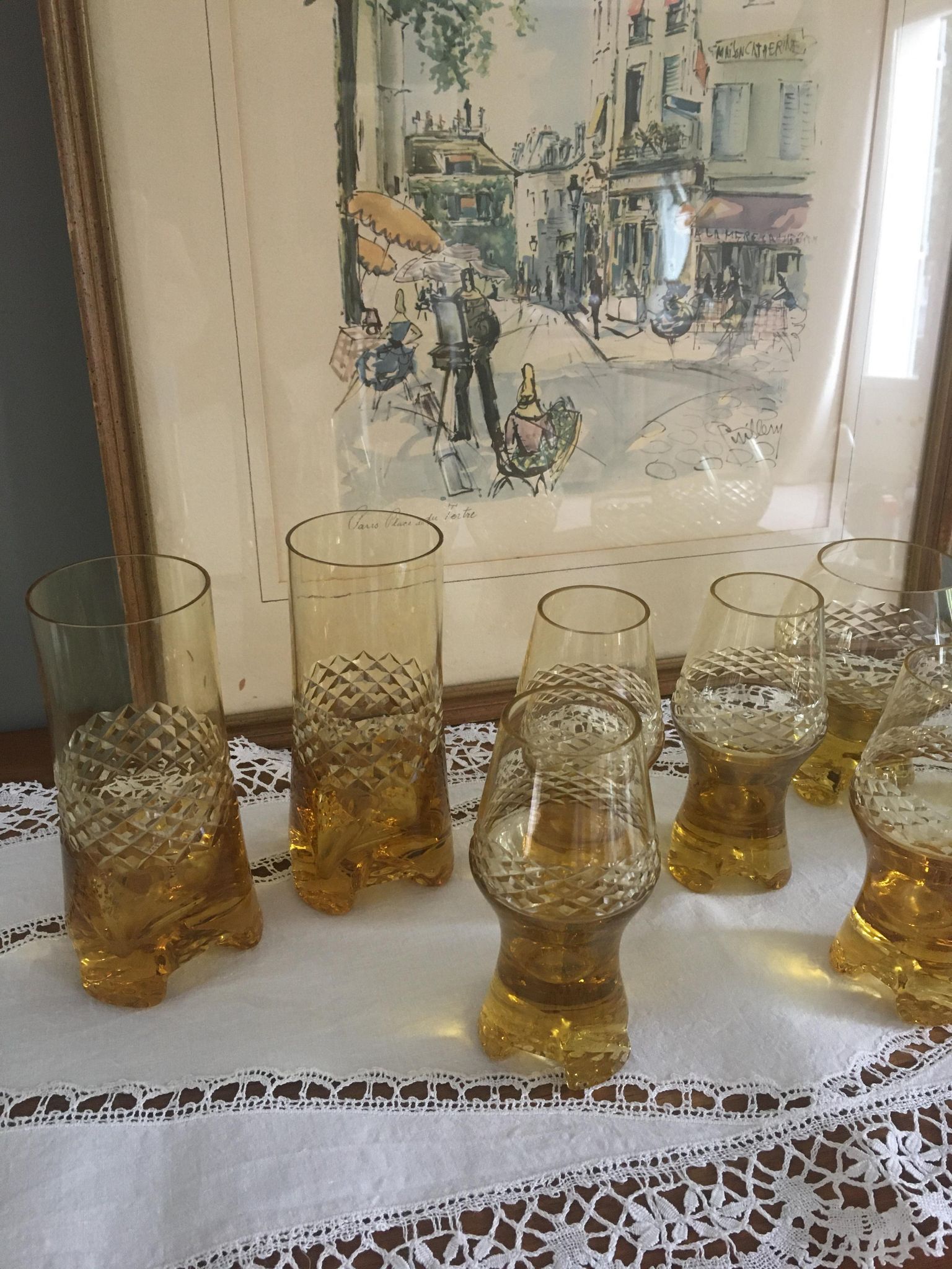 Glasses 1965-1970 in the style of Murano