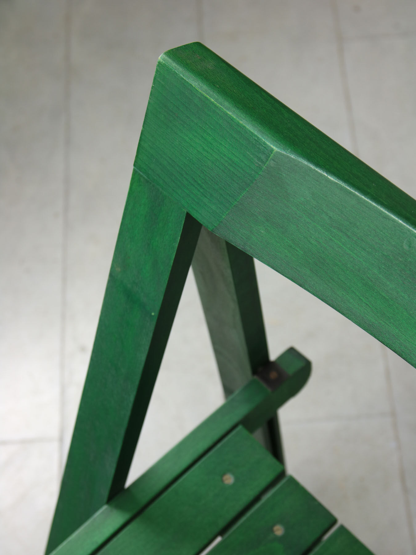 Vintage green folding chair
