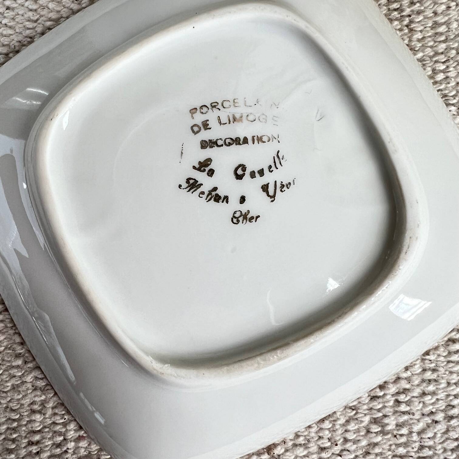 Empty pocket Limoges “duo of parakeets”