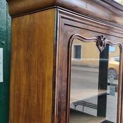 Vitrine bibliotheque 1 porte en noyer du XlXème siecle