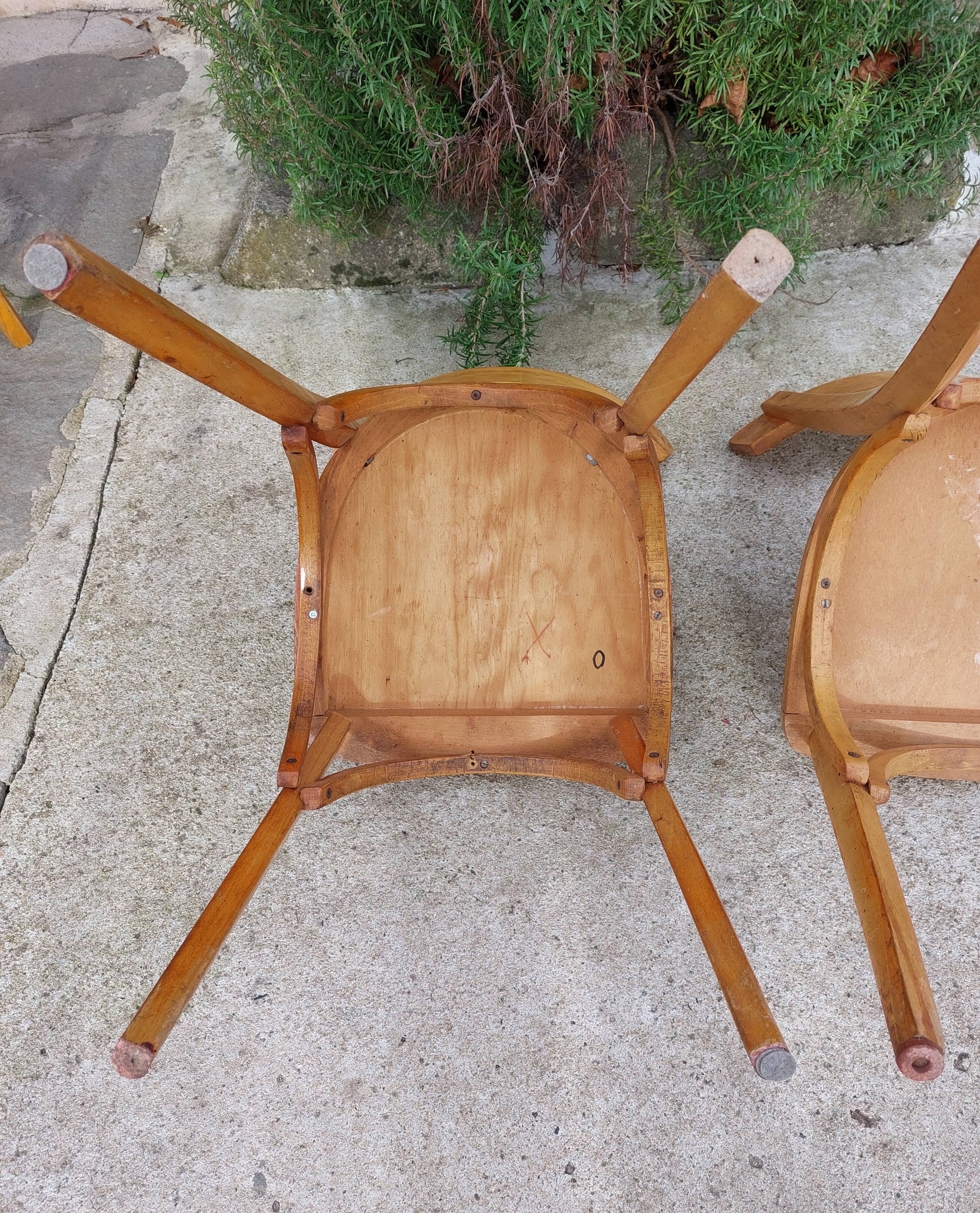2 wooden bistro chairs, Baumann style