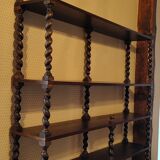 Bookcase twisted wood shelf removable coil