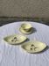 Two serving dishes and a gravy boat model las palmas in fine earthenware salins france vintage