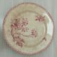 Plat rond en terre de fer de Gien modèle Aubépine rose