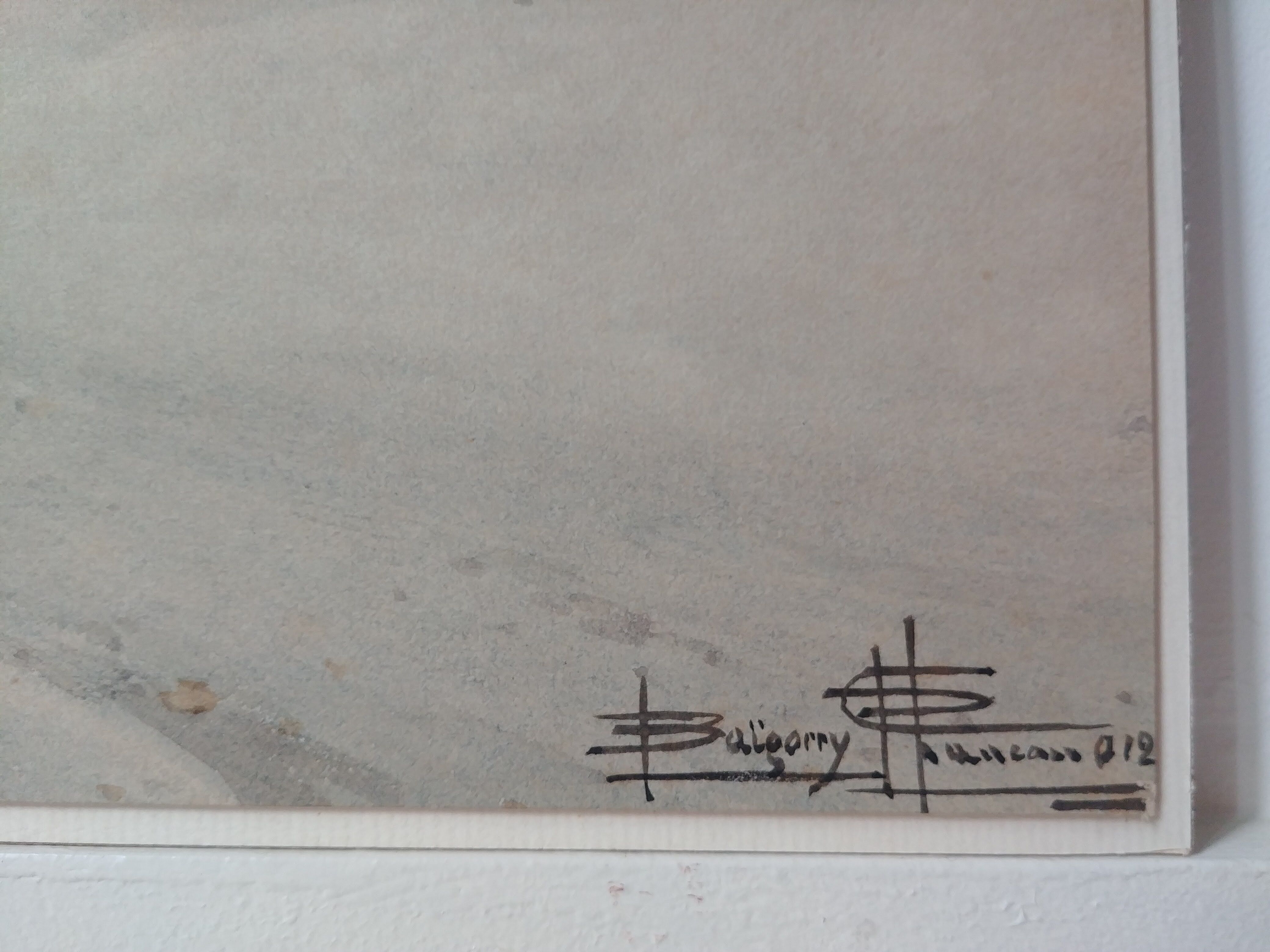 Snowy landscape painting