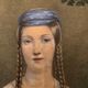 Portrait of a young Merovingian woman, enhanced engraving, nineteenth century