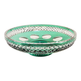 Fruit cup in green cut crystal