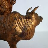 Golden bronze statue of Shiva on Nandi, India, mid-20th century.