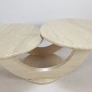 Mid-Century Italian Travertine Coffee Table, 1980s