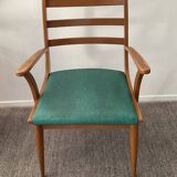 Scandinavian armchair from the 60s in solid beech