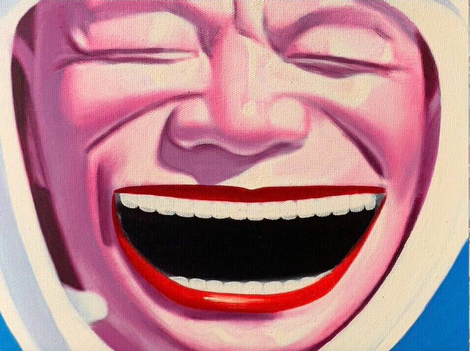 Yue minjun - the astronaut's smile - 60 x 50 cm - reproduction