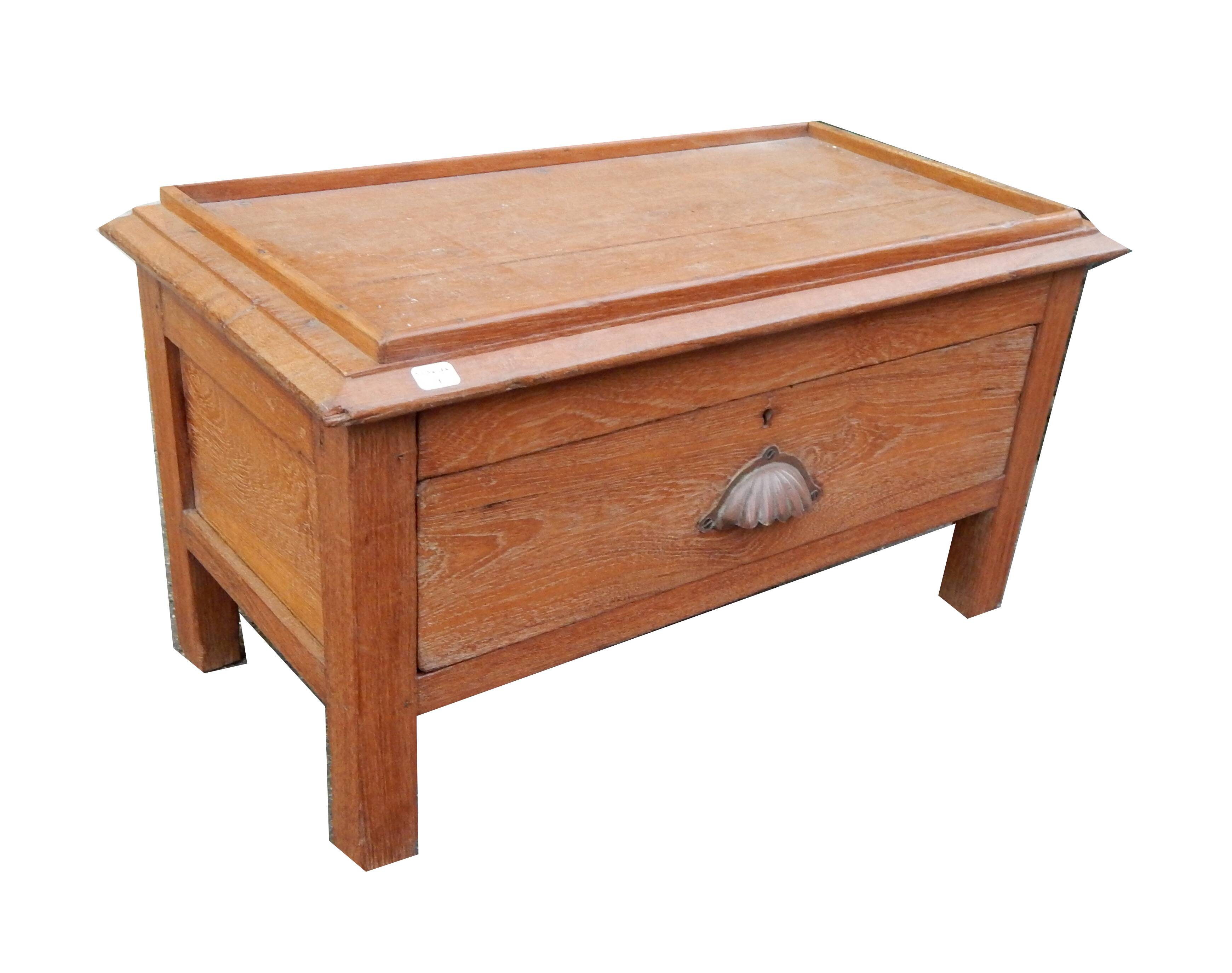 Bedside table with chest drawer on teak wood desk legs
