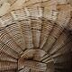 Panier Corbeille ronde osier tressage vintage