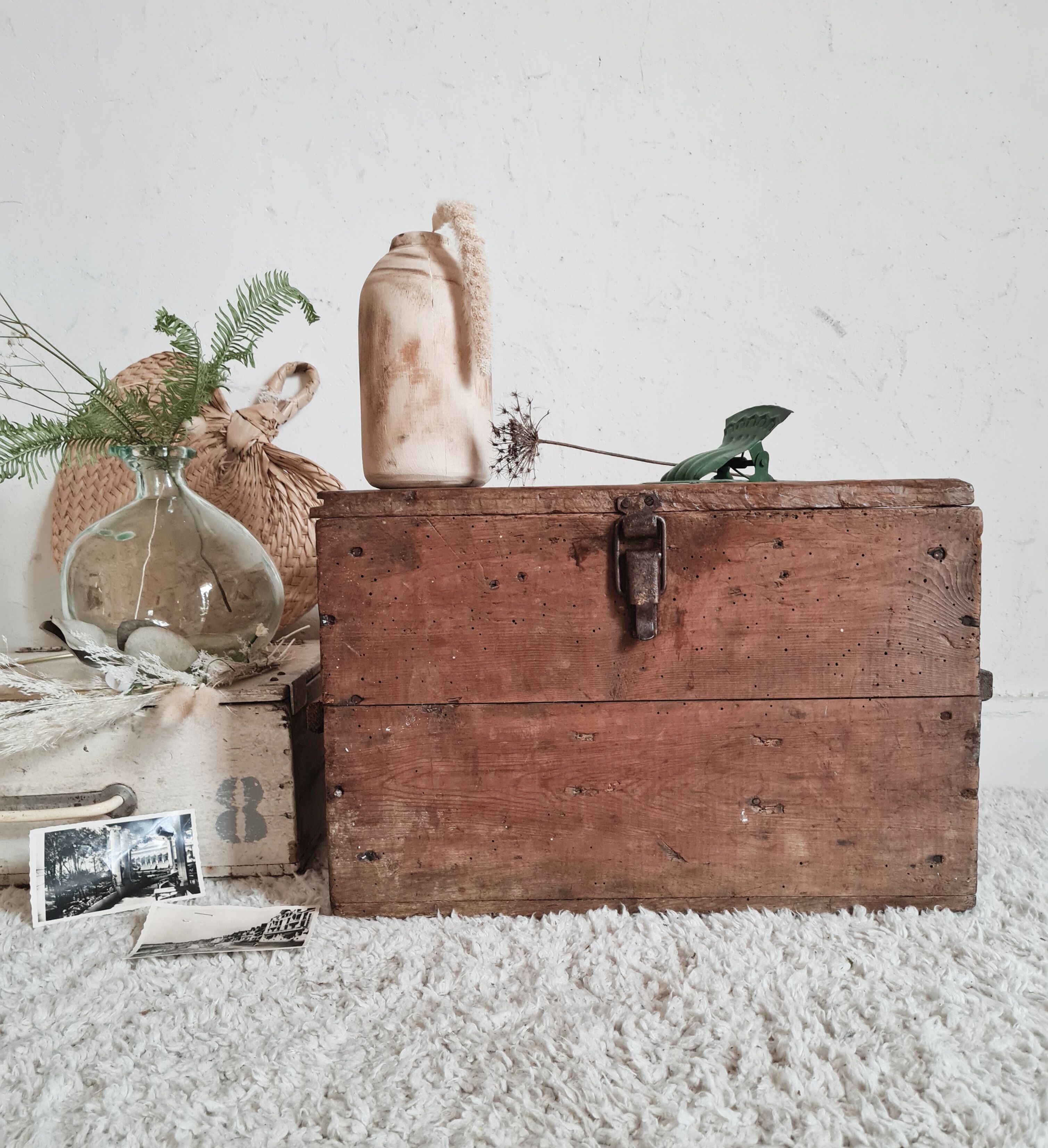 Old wooden box