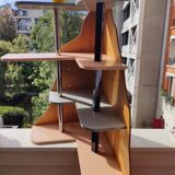 Memphis style designer corner shelf (80s)